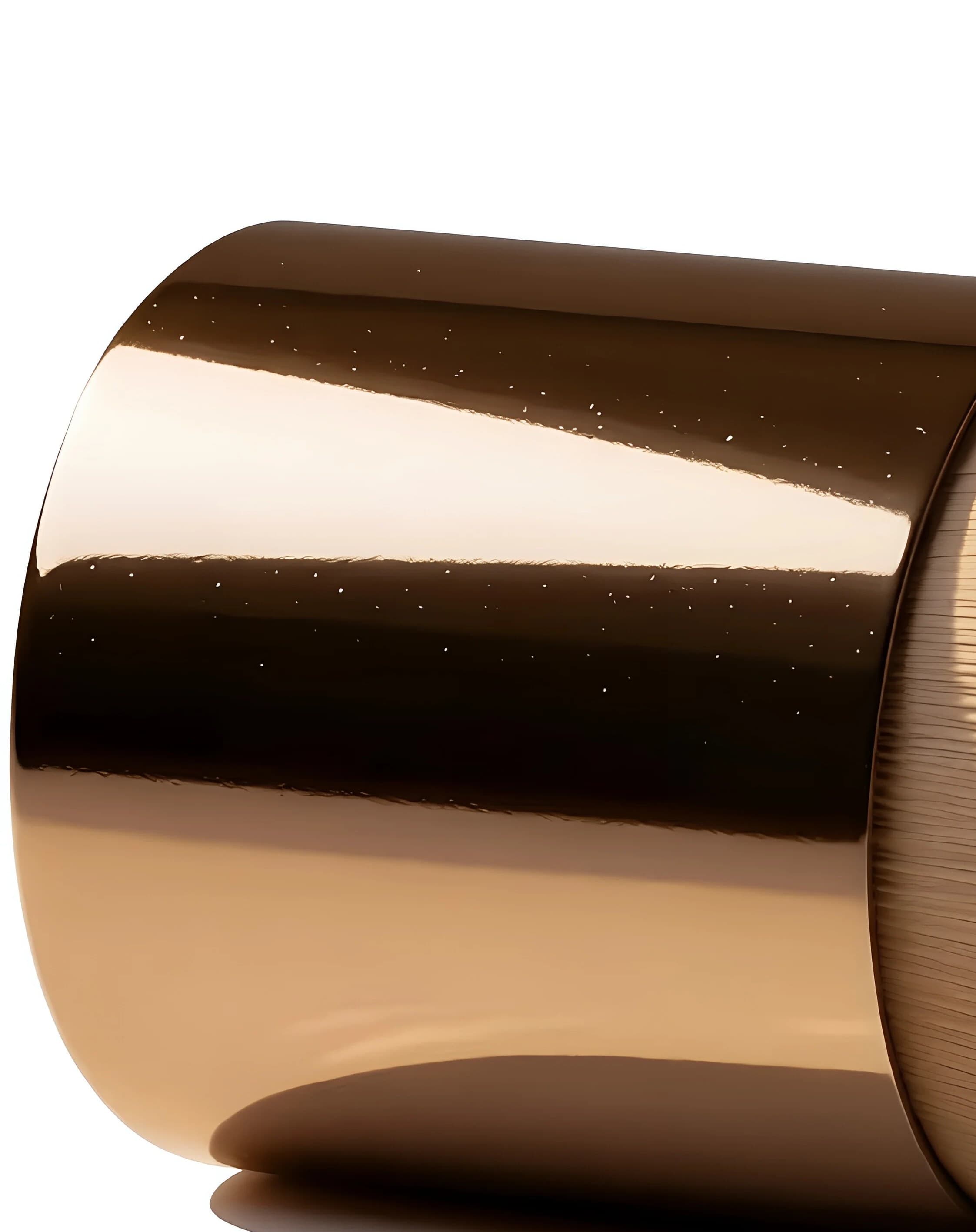 White Copper Tube Makeup Brush - Minimalist White Ergonomic Handle