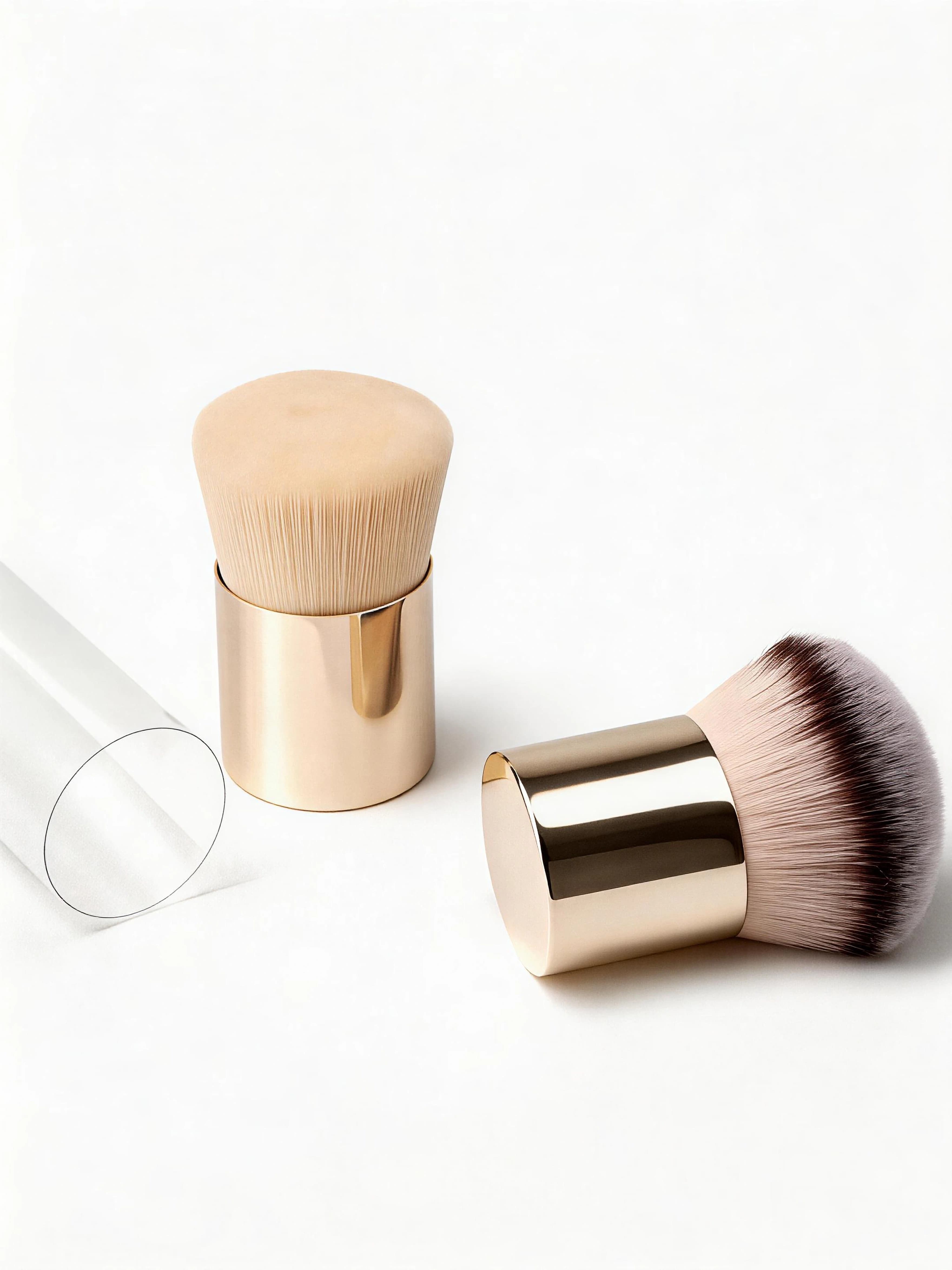 White Copper Tube Makeup Brush - Engineering Preview