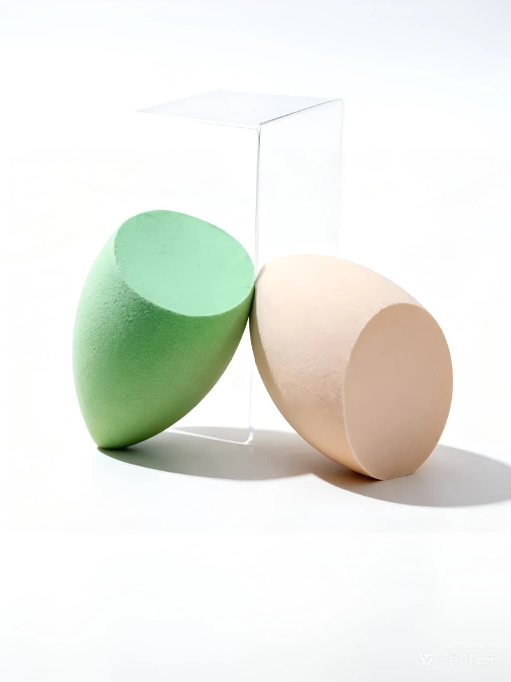 Olive Green Drop Sponge - Broad Rounded Base for Fast Blending