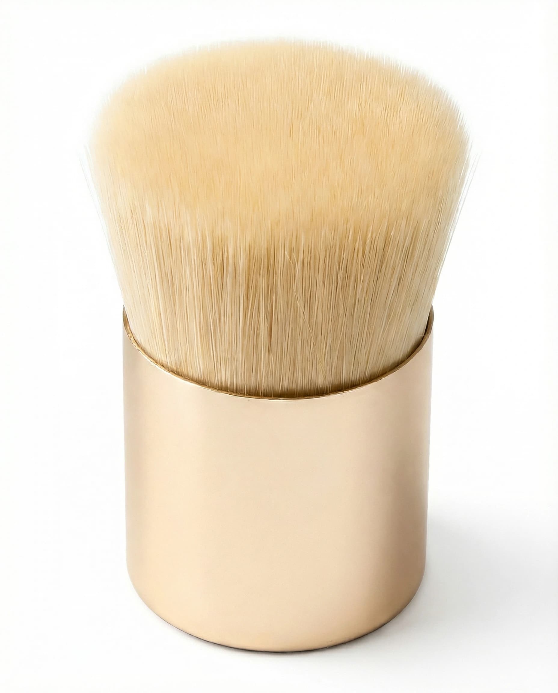 White Copper Tube Makeup Brush - Wholesale Beauty Tool, MOQ Available